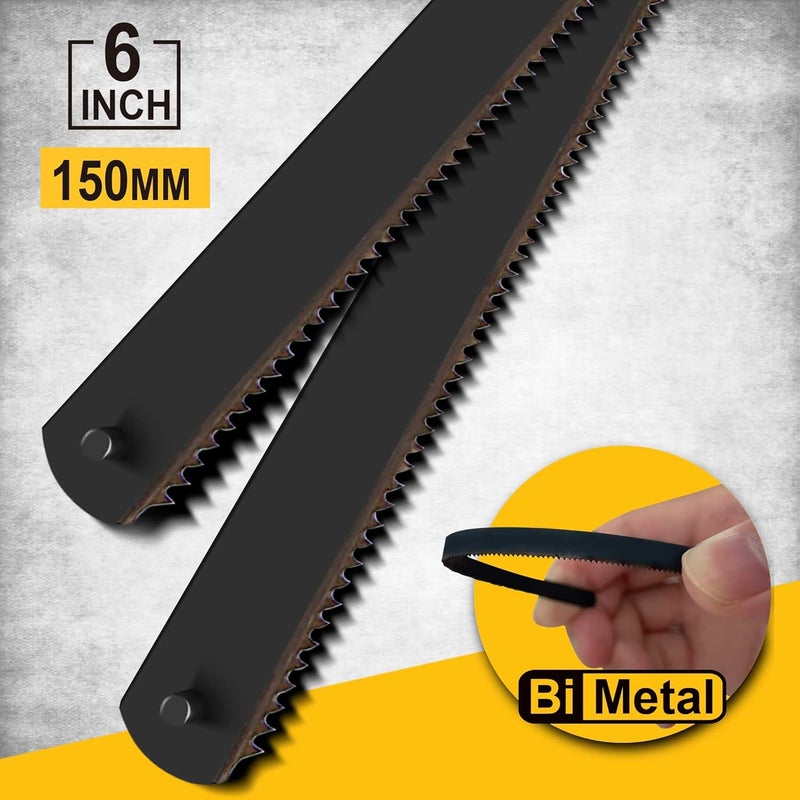 Hanpex 6inch Mini Hacksaw Frame - 150mm Extra Fine Cut Junior Hack Saw with Bi-Metal Blade for Metal and Wood - Image 2
